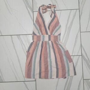 American Eagle striped boho halter top or mini dress xs